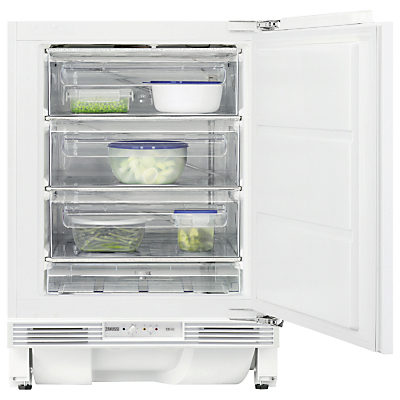 Zanussi ZQF11431DA Integrated Undercounter Freezer, A+ Energy Rating, 60cm Wide, White Zanussi ZQF11431DA Integrated Undercounter Freezer, A+ Energy Rating, 60cm Wide, White